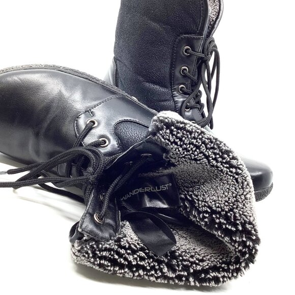 Wanderlust women's black winter laceup boots - Picture 5 of 6